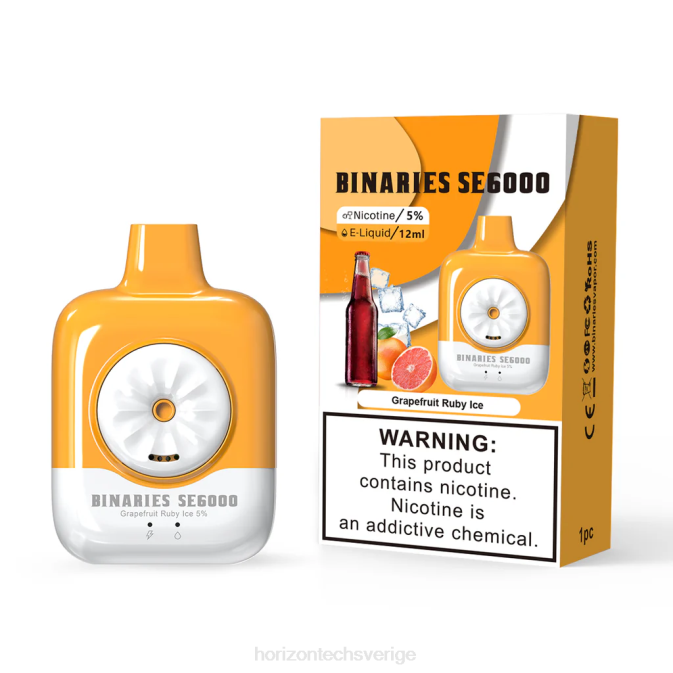 Horizon Tech Company | HorizonTech Binaries Cabin engångs se 12ml grapefrukt rubin is 2T0Z157