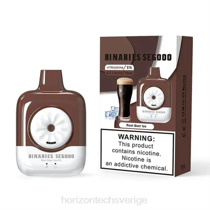 Horizon Tech Vape | HorizonTech Binaries Cabin engångs se 12ml root beer is 2T0Z156