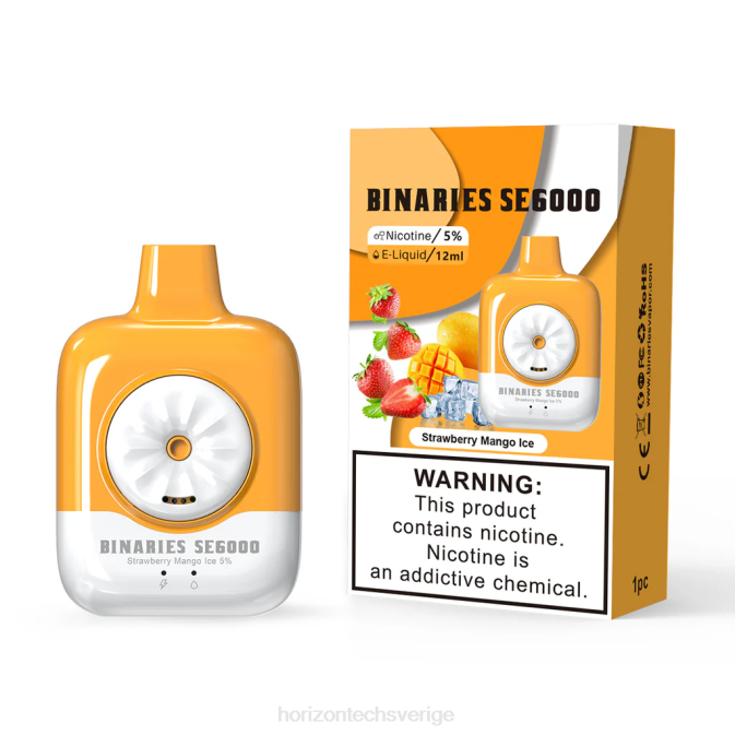 Horizon Tech Vape Tank | HorizonTech Binaries Cabin engångs se 12ml jordgubbs mango is 2T0Z139