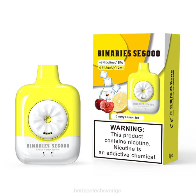 Horizontech Disposable Vape | HorizonTech Binaries Cabin engångs se 12ml körsbär citronis 2T0Z145