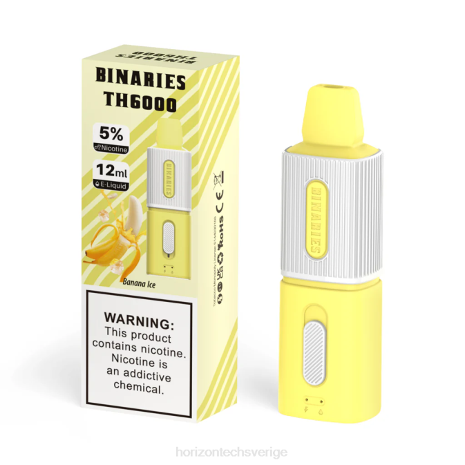 Horizon Tech Company | HorizonTech Binaries Cabin th6000 engångs 12ml bananis 2T0Z97