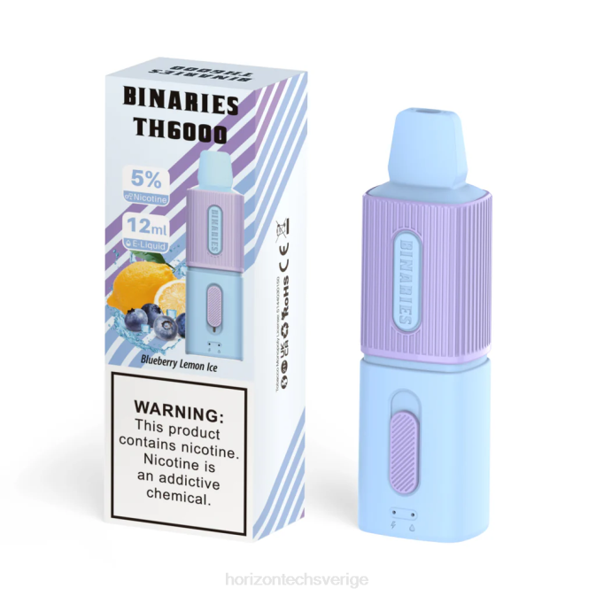 Horizontech Disposable Vape | HorizonTech Binaries Cabin th6000 engångs 12ml blåbär citronis 2T0Z115