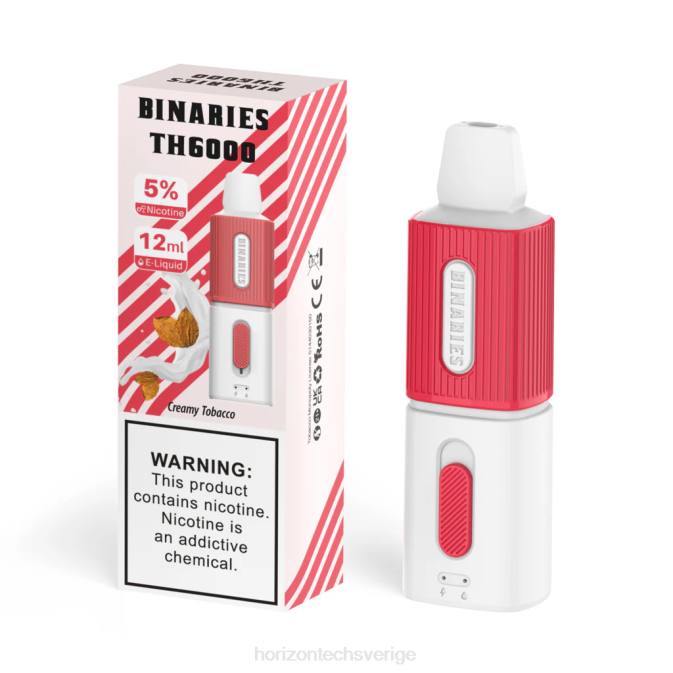 Horizontech Stockholm | HorizonTech Binaries Cabin th6000 engångs 12ml krämig tobak 2T0Z122