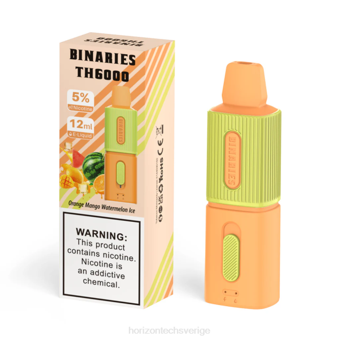 Horizontech Sverige | HorizonTech Binaries Cabin th6000 engångs 12ml apelsin mango vattenmelon is 2T0Z111