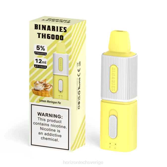 Horizontech Sverige | HorizonTech Binaries Cabin th6000 engångs 12ml citronmarängpaj 2T0Z101
