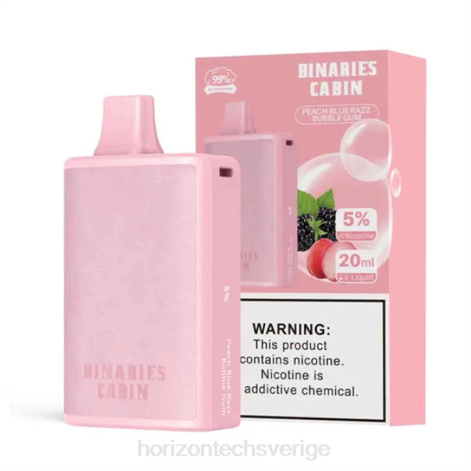 Horizon Tech Company | HorizonTech Binaries Cabin engångs 20ml persikablått razz tuggummi 2T0Z77