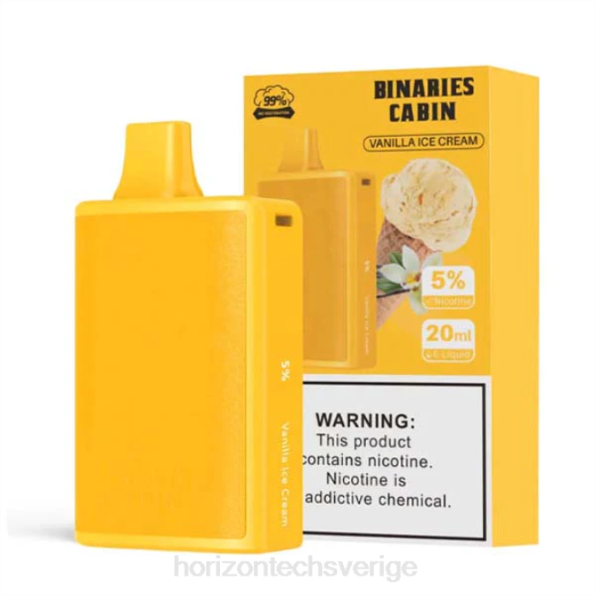 Horizon Tech Vape | HorizonTech Binaries Cabin engångs 20ml vaniljglass 2T0Z76