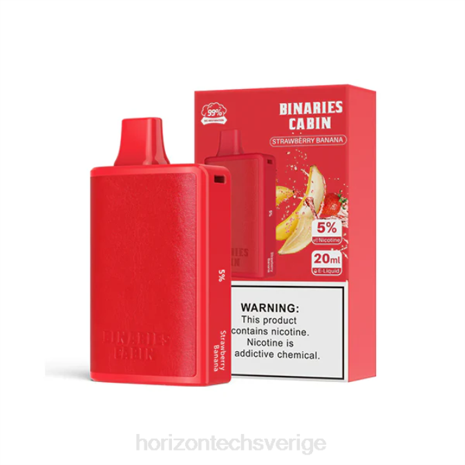 Horizon Tech Vape Tank | HorizonTech Binaries Cabin engångs 20ml jordgubbsbanan 2T0Z69
