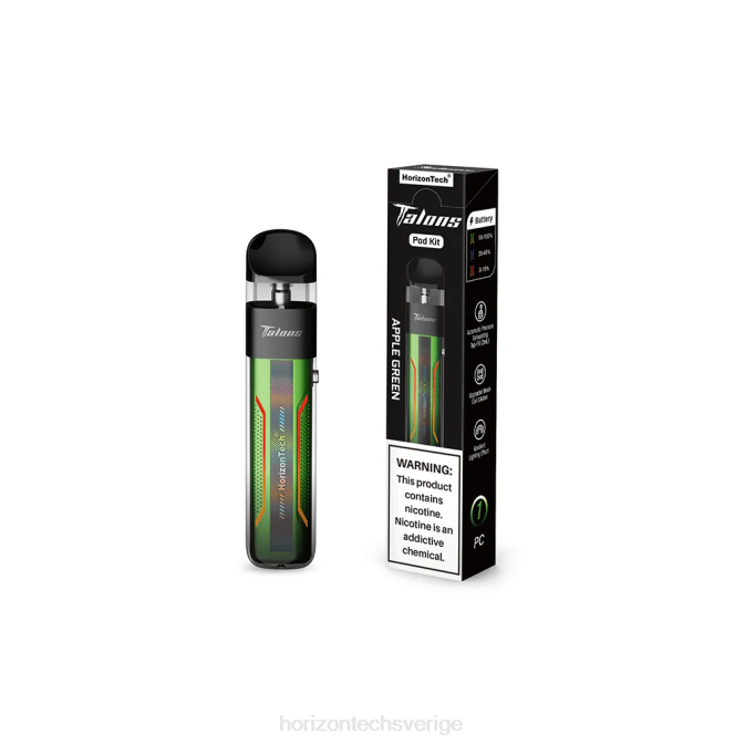 Horizontech Disposable Vape | HorizonTech Talons podsystem äppelgrön 2T0Z197