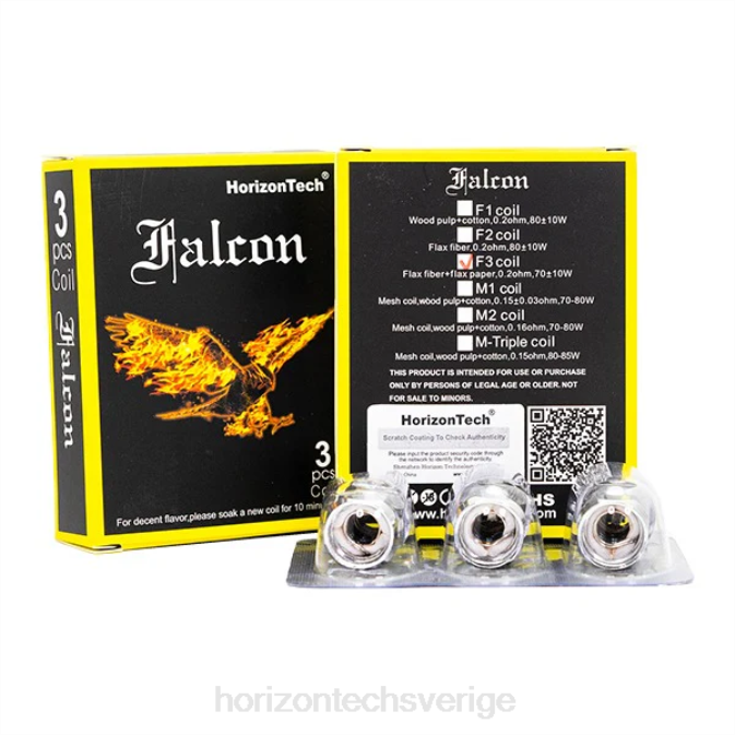 Horizontech Sverige | HorizonTech Falcon spolar (3-pack) f3 spole 0,2 ohm 2T0Z161